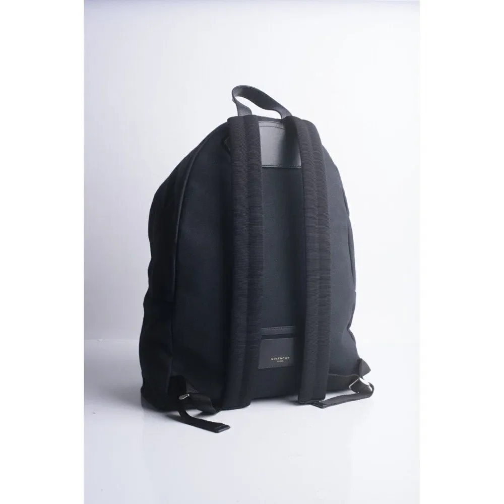 GIVENCHY Unisex Bookbag CI Back Pack Black Large Studded Canvas Leather NWT - Picture 5 of 10